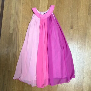 Toddler pink chiffon drape dress